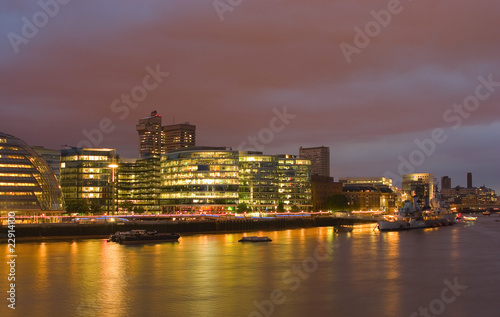 Night London lights