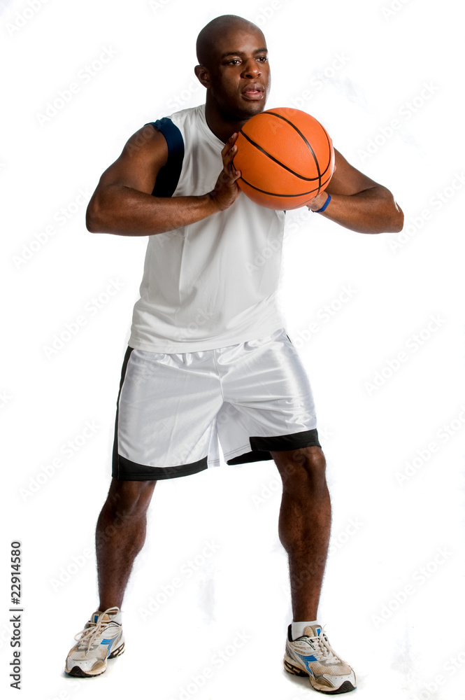 Athletic Man With Basketball