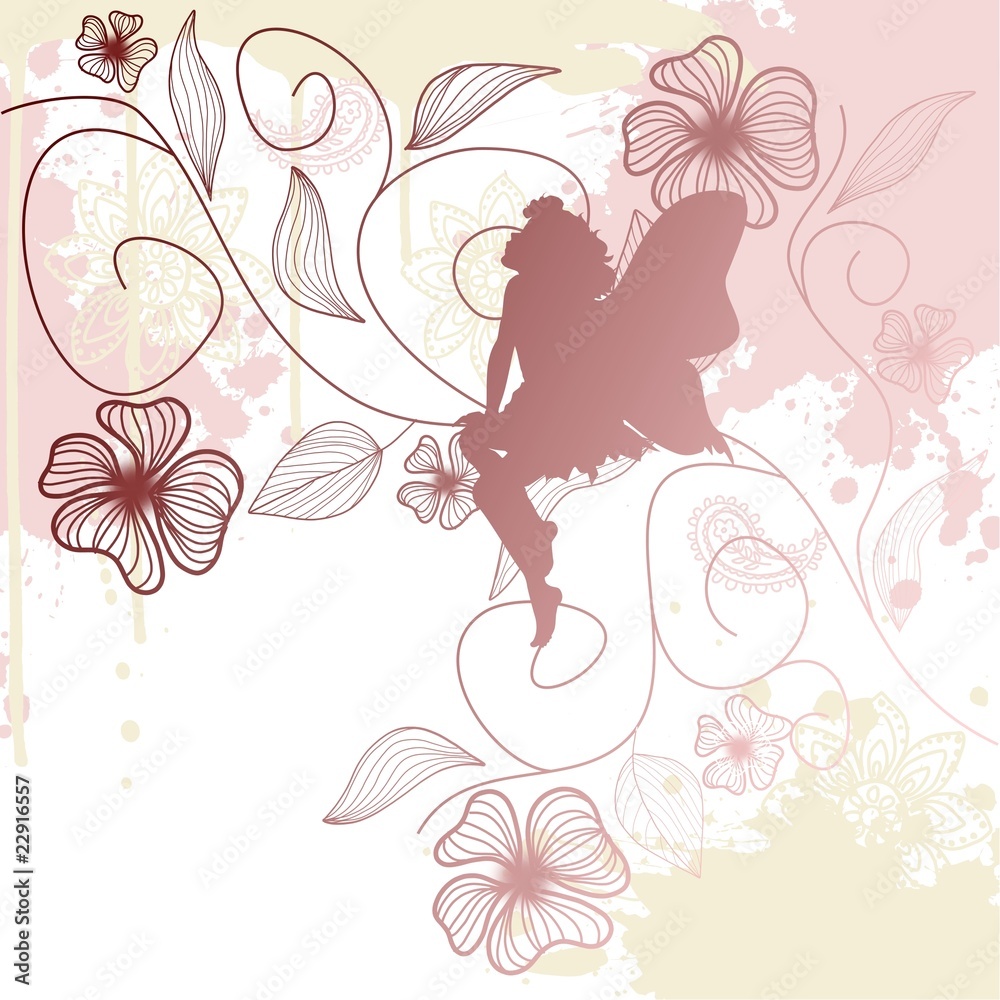 Delicate fairy shape with flowers