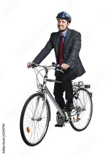 man ride bicycle