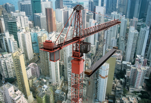 Photography Construction Crane from Above