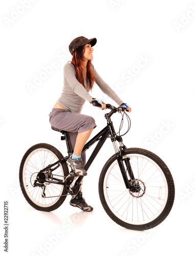 woman bicyclist
