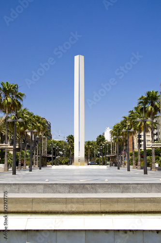 Monument on the square in Almeria