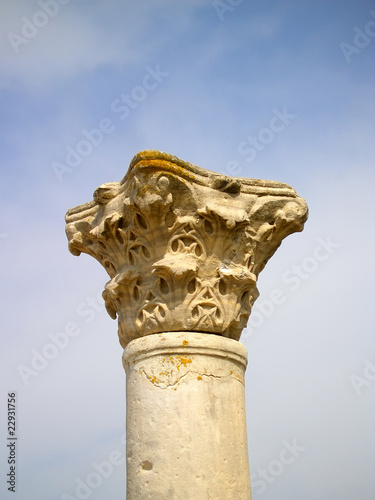 Ruins and column in a Khersones. Crimea. Ukraine. photo