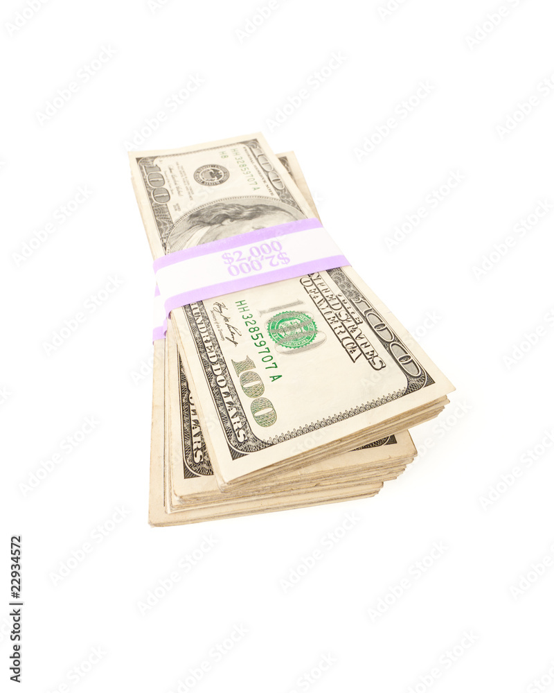 Stacks of One Hundred Dollar Bills Stacks of One Hundred Dollar Bills