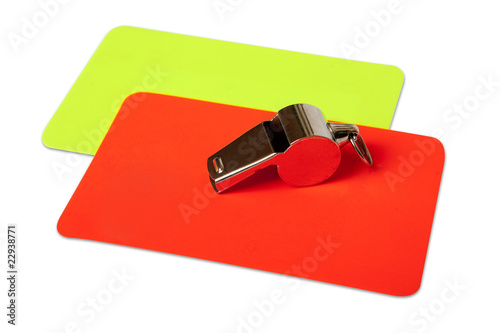 referee utensils with hand made clipping path