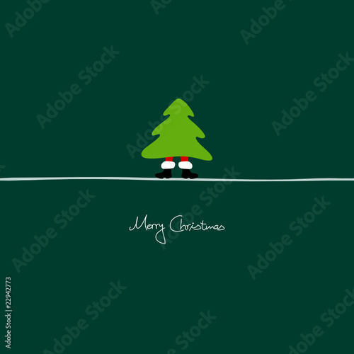Standing Christmas Tree Coloured