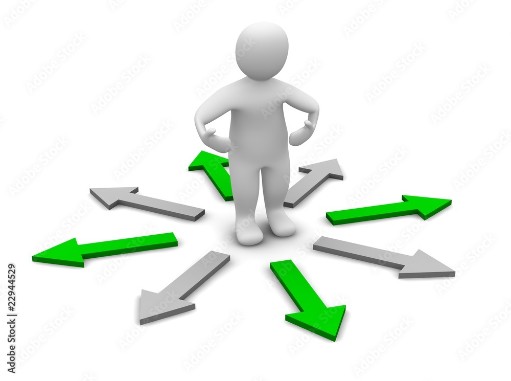 Choose of right direction. 3d rendered illustration. Choose of right direction. 3d rendered illustration.