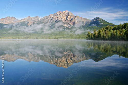 Lake pyramid in Jasper national park.