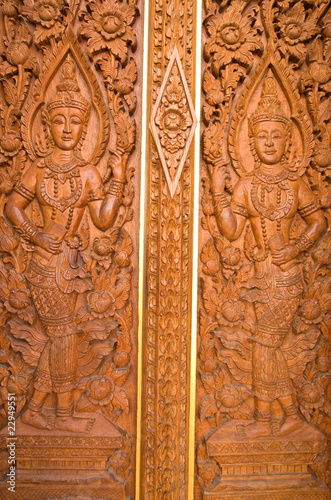The door of buddhist temple