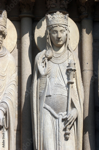 Queen of Sheba, Notre Dame Cathedral, Paris, Portal of St. Anne