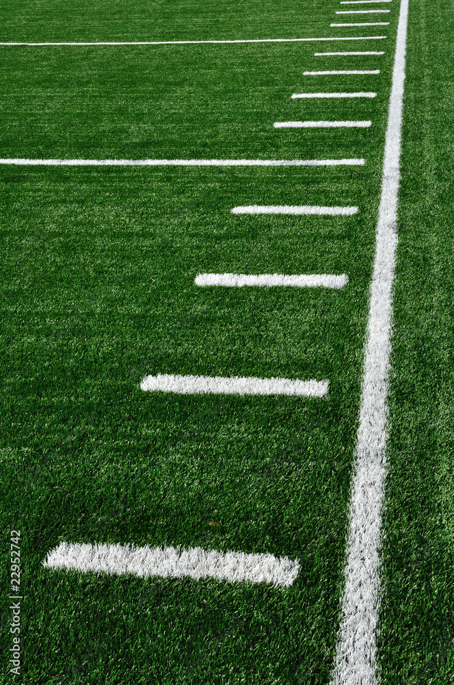 Sideline on American Football Field Sideline on American Football Field