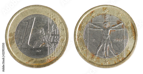 Wallpaper Mural One euro coin (Italy) Torontodigital.ca