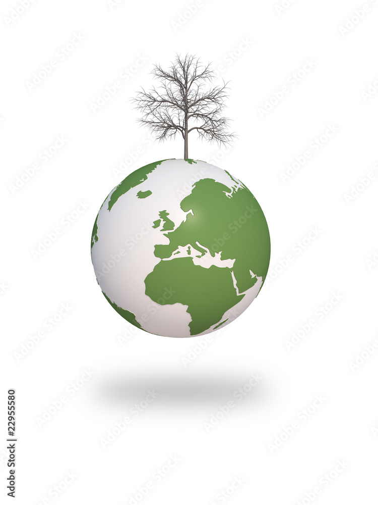 earth dry tree ecology 3d cg
