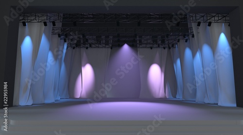 Empty stage with lights