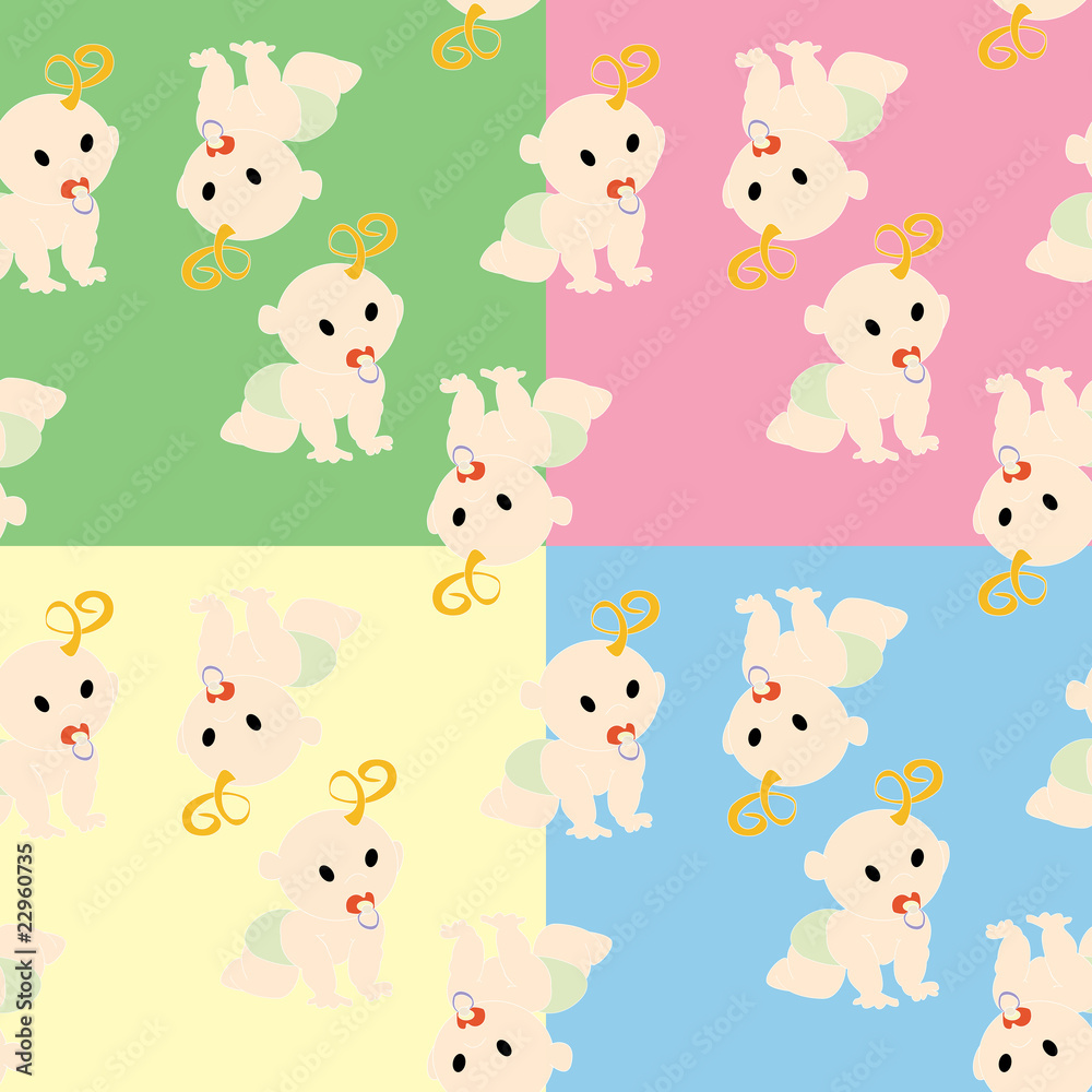 Pattern with babies Pattern with babies