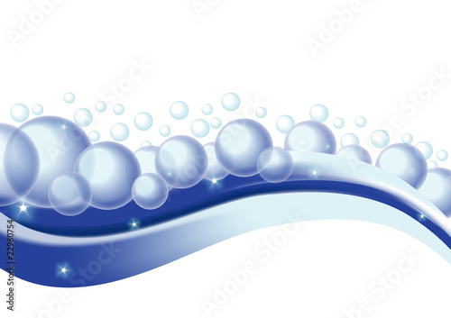 Background - Bubbels blue