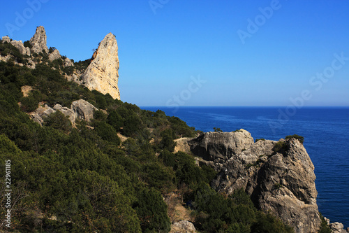 Mountain and sea landscape. Photo 0115
