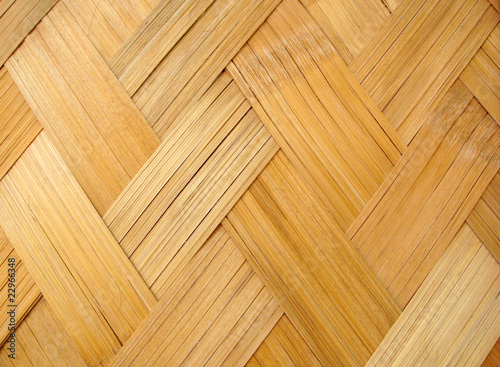 Wall fabricated of bamboo barks