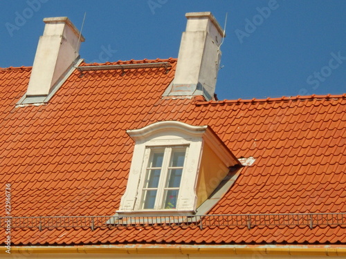 Tile roof , dormer and white dormer