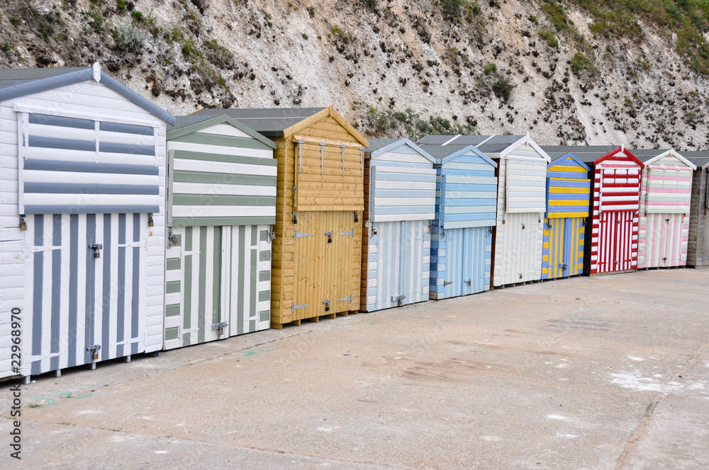 Naklejka premium British Beach Huts