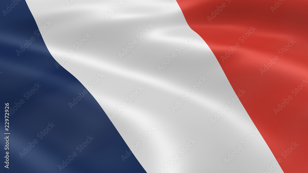 French flag in the wind French flag in the wind