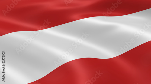 Austrian flag in the wind