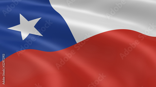 Billede på lærred Chilean flag in the wind