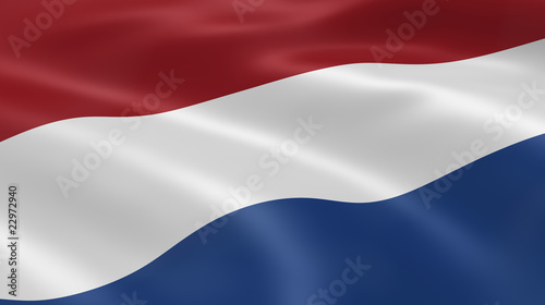 Obraz na plátně Dutch flag in the wind