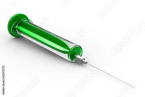Syringe on white background...