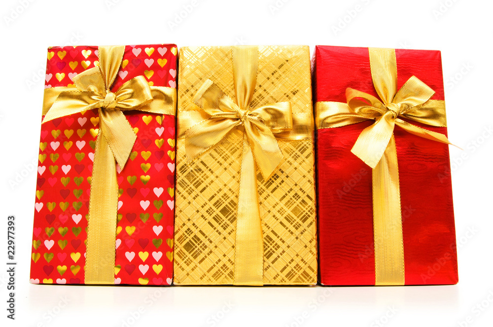 Gift box isolated on the white background