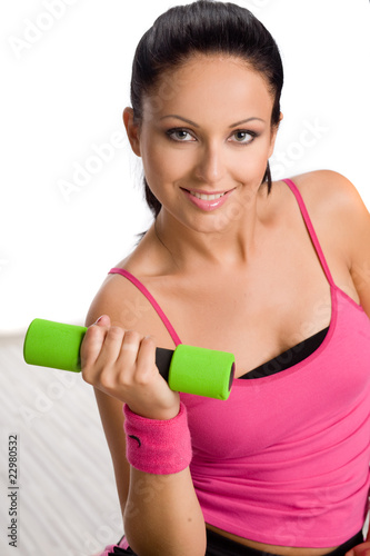 Woman doing fitness exercise