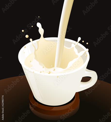 Splashing milk cup