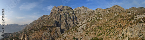 View from St Ivan's Fortress on the Boko-Kotor Bay.