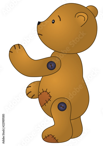Sad patched Teddy-bear