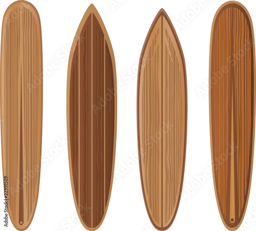 Wooden surfboards set. To see the other vector surfboard illustrations , please check Surfboards collection. © Vaytpark