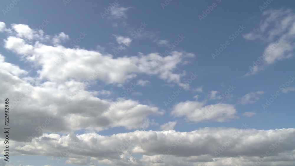 Clouds in  blue sky time lapse
