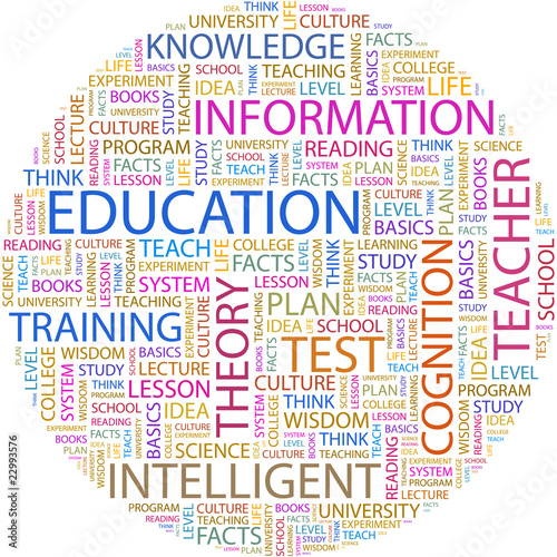 Word cloud concept illustration of education association terms.