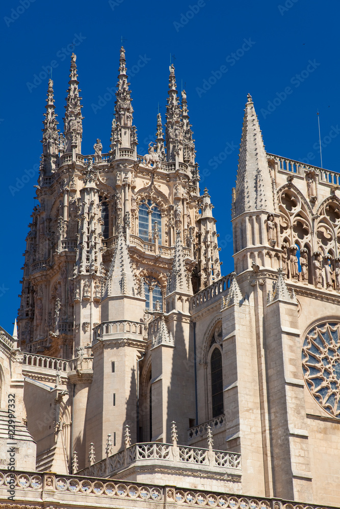 Detalle de la catedral de Burgos, Castilla y Leon, Spain
