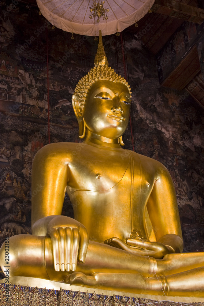 Buddha image in a temple in Bangkok, Thailand Buddha image in a temple in Bangkok, Thailand