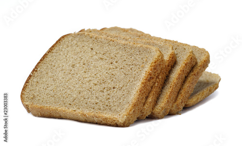 Slices of bread isolated