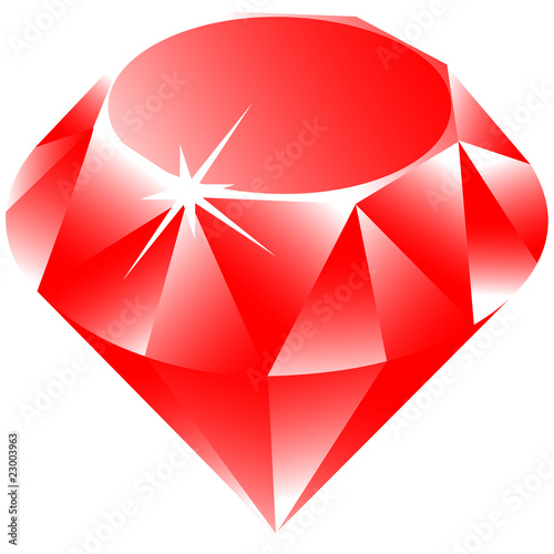 ruby vector against white