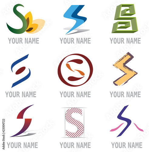 Ensemble d'Icones Lettre S pour Design Logos