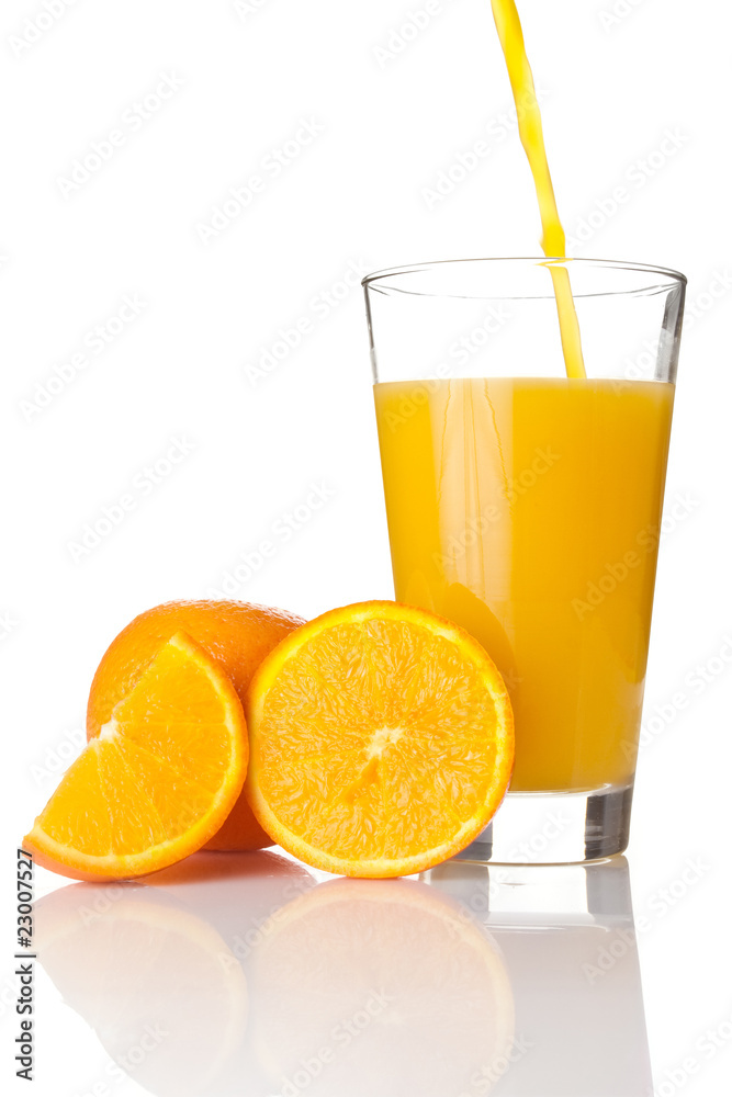 Fresh orange juice in a glass Fresh orange juice in a glass
