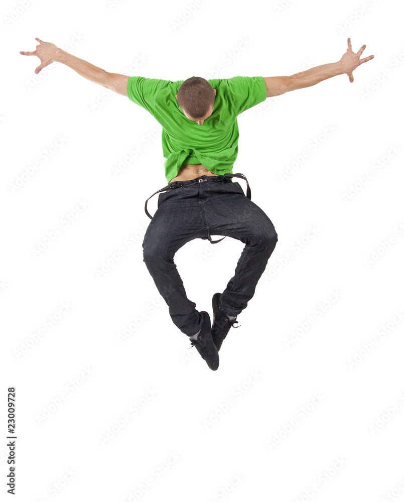 dancer makes a difficult jump