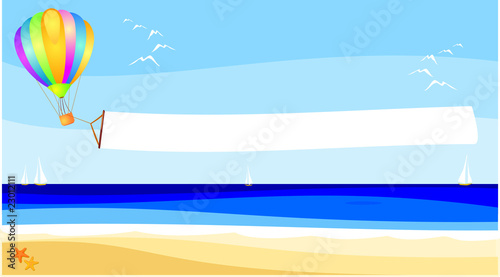 Mongolfiera e banner