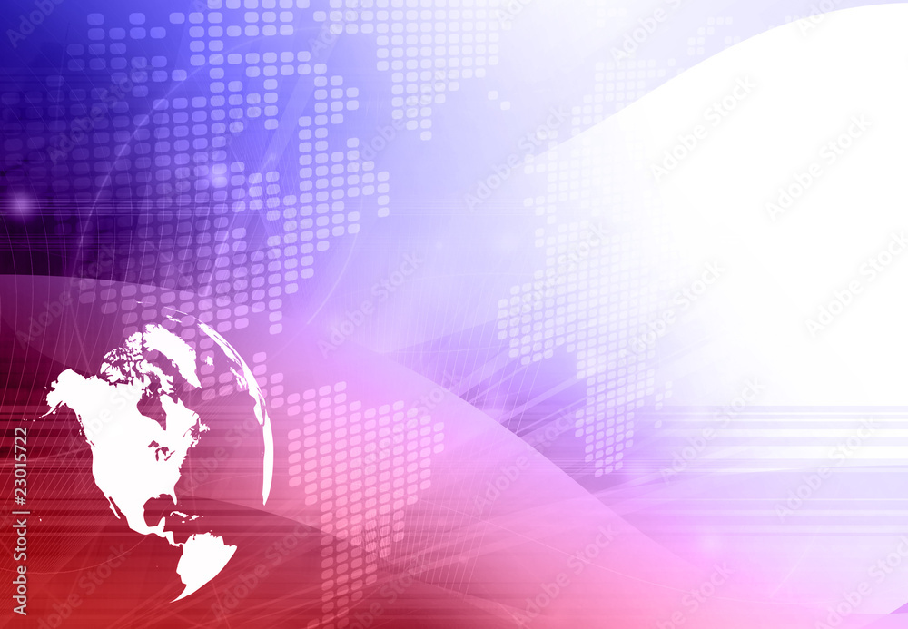 Obraz premium America map technology-style artwork.