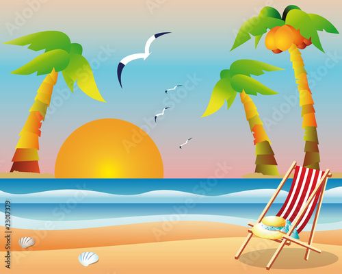 Travel summer card, vector