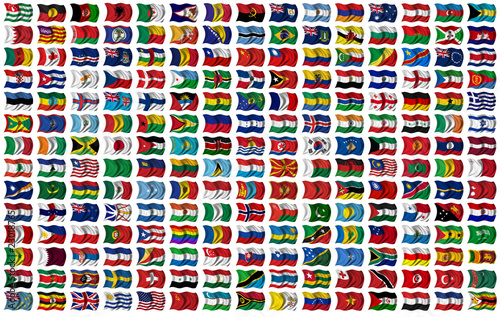 World Flags Set - with clipping path for each flag