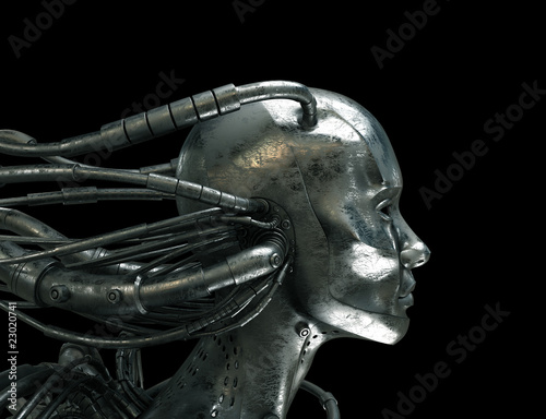 Futuristic connected robotic head